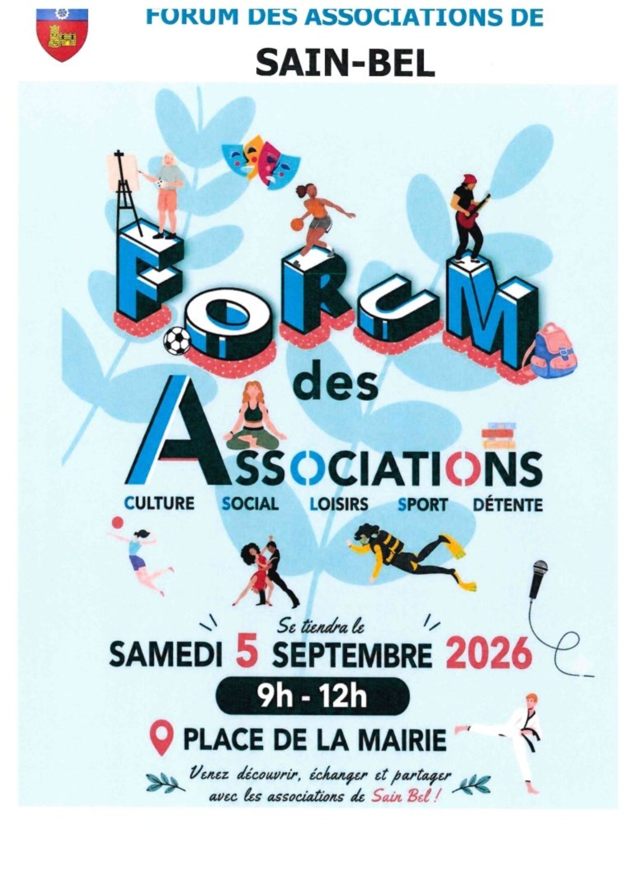 Affiche de l'évènement Forum des Associations de Sain-Bel